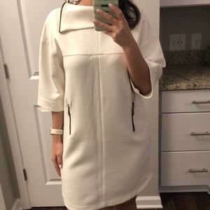 Elegant ivory winter dress.